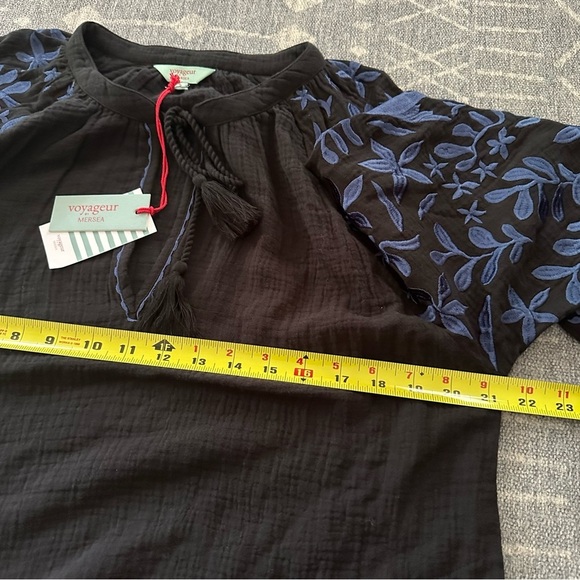 NWT Voyager By Mersea Maxi Gauze Dress Embroidered - Picture 5 of 8